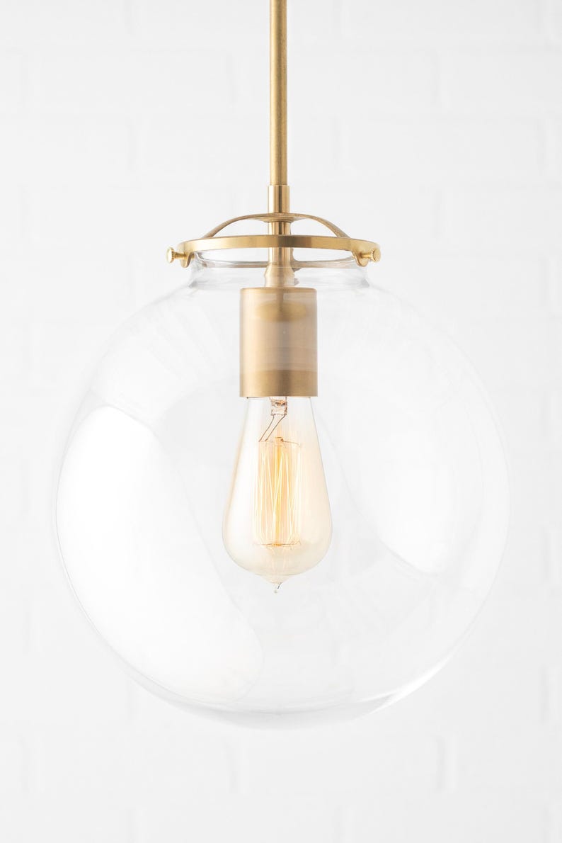 Modern Brass Light - Modern Chandelier - Hanging Chandelier - Brass Pendant Light - Mid Century Lighting - Foyer Light - Model No. 3972 image 3