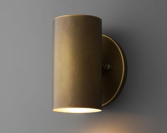 Sconce Light-Modern Wall Sconce-Brass Wall Light-Cylinder Sconce - Model 3892