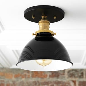 Black Ceiling Light - Rustic Lighting - Flush Mount Light - Farmhouse Decor - Ceiling Light Fixture - Edison Bulb Light - Model No. 7538 image 4