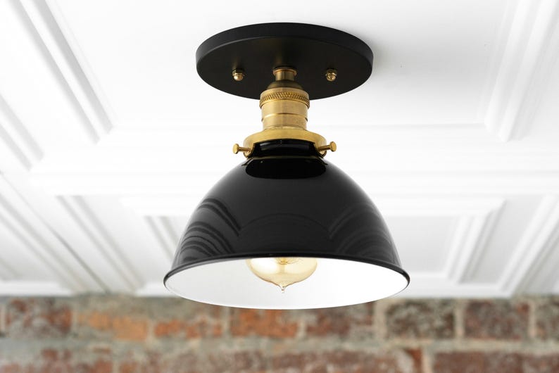 Black Ceiling Light - Rustic Lighting - Flush Mount Light - Farmhouse Decor - Ceiling Light Fixture - Edison Bulb Light - Model No. 7538 image 4