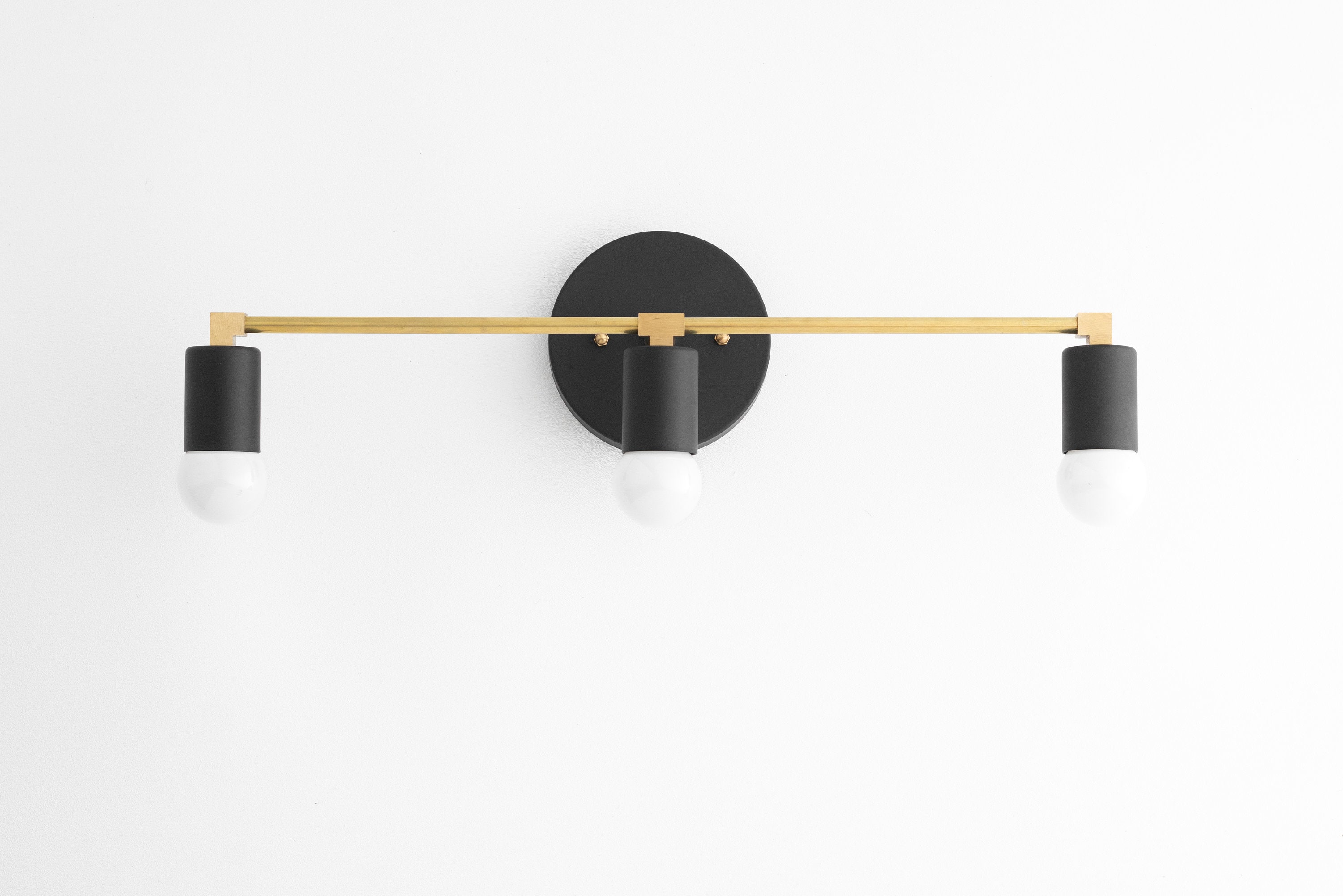 Bathroom Vanity 3 Light Vanity Bathroom Lighting Black Etsy