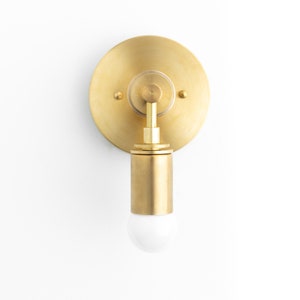 Applique murale applique murale appliques applique minimaliste petite applique murale lampes murales lumière minimaliste modèle n 1128 Raw Brass