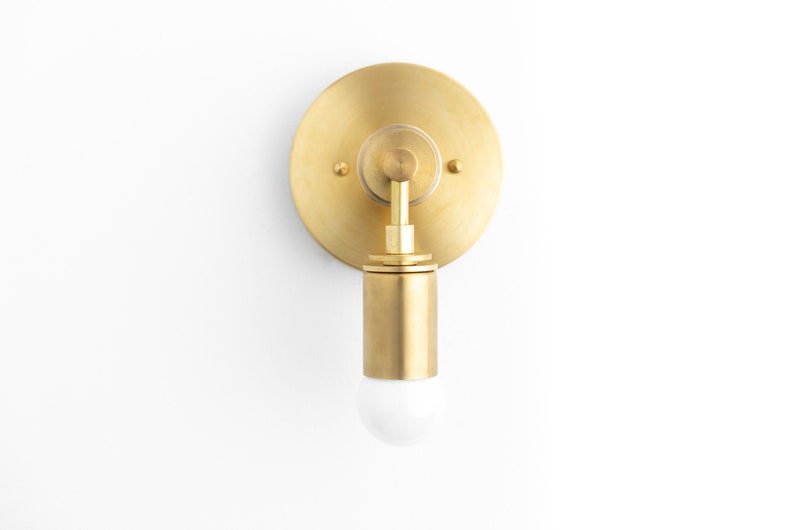 Applique murale applique murale appliques applique minimaliste petite applique murale lampes murales lumière minimaliste modèle n 1128 Raw Brass