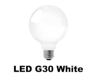 6.8 Watt -  450 Lumens - LED G30 White Light Bulb