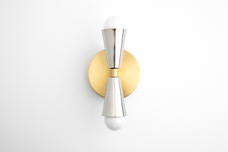 Sconce Lighting Cone Wall Sconce Polished Nickel Simple Modern Sconce Light Fixture Model No. 4717 image 4