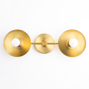 Backsplash Vanity Light - Solid Brass Light or Black Finish - Bathroom Lighting - Wall Light Fixture - Model No. 1129