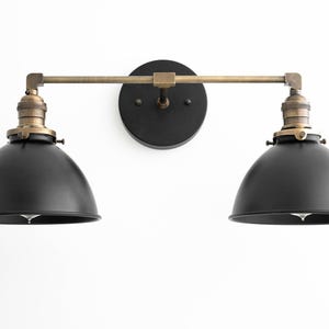 Matte Black Bucket Shade - Vanity Lighting - Bathroom Lighting - Bathroom Sconce - Wall Sconce - Unique Lighting - Model No. 3370 image 4