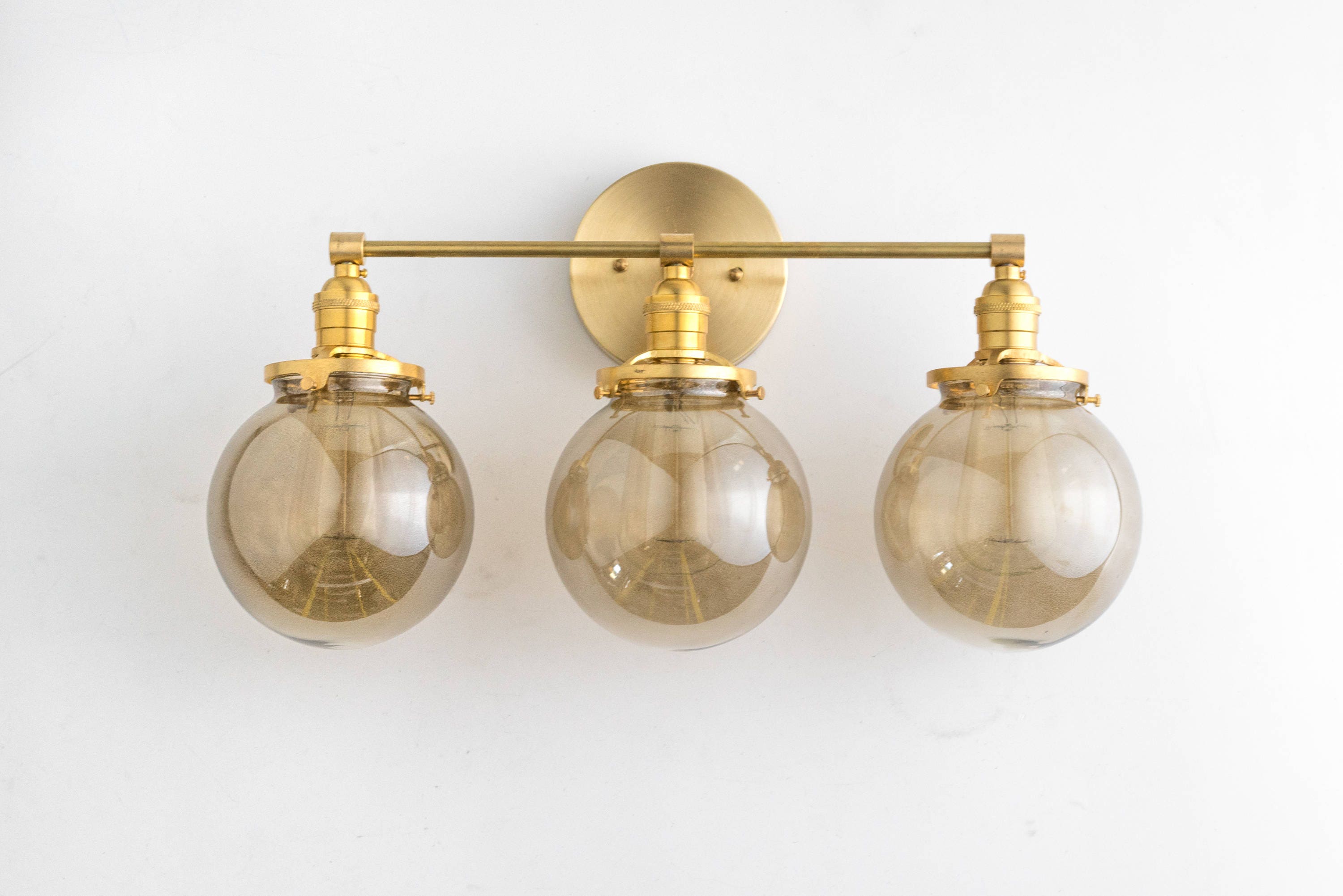 Vanity Lights Brass Vanity Lighting 3 Bulb Bathroom Lamps Etsy