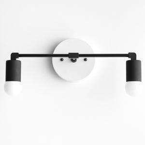 Vanity Lighting - Black White Lighting - Bathroom Sconce - Mirror Light -  Modern Lighting - bathroom lighting - Model No. 8412