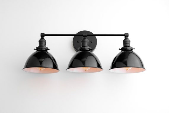 Bathroom Vanity Light Farmhouse Lighting Light Fixture Three Bulb Vanity Black Vanity Light Mirror Light Modern Vanity Light