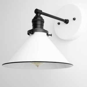 White Cone Shade - Modern Lighting - Sconce Lighting - Bathroom Lighting - Wall Sconce Lighting - Model No. 0577