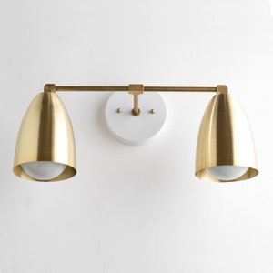 Modern Brass Fixture -  Bathroom Lighting - Mid Century Modern Wall Fixture - Model No. 8289