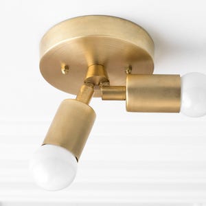 Modern Ceiling Lamp - Minimalist Light - Flush Fixture - Gold Brass Light - Mid Century Lighting - Model No. 6617 Bild 6