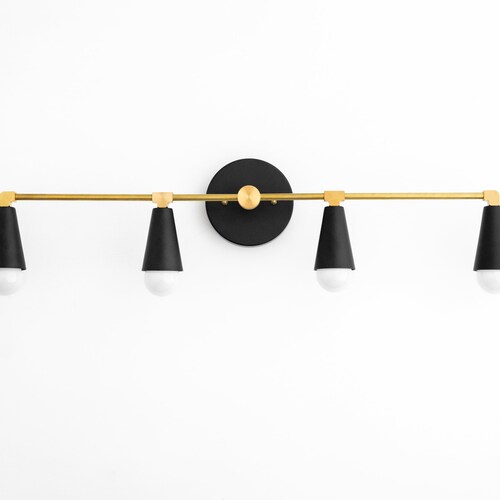 Vanity Lighting Black White Lighting Bathroom Sconce Etsy Israel