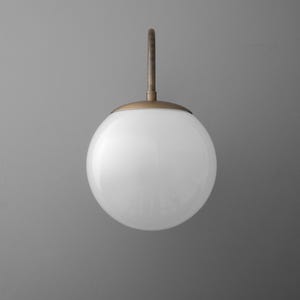 Sconce Light-Modern Wall Light-Brass Wall Lamp-Opal Glass Globe - Model No. 2947 image 2