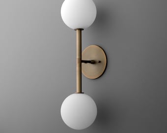 Sconce Light-Modern Wall Sconce-Brass Sconce Light-Globe Wall Lamp - Model No. 0963