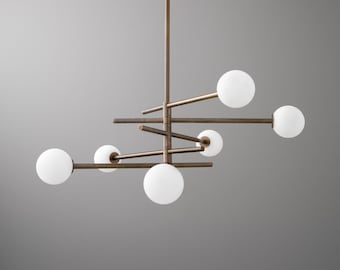 Chandelier Light-Dining Room Light-Antique Brass Light-Kitchen Lighting - Model No. 8576
