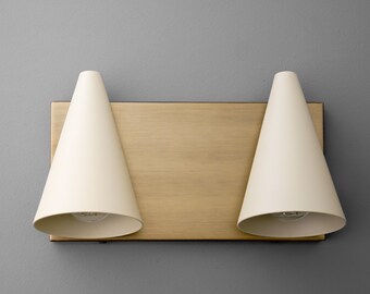 Vanity Light Light-Industrial Sconce-Brass Wall Light-Black Wall Sconce - Model No. 9791