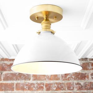 10in White Shade - Ceiling Light - Light Fixture - Modern Farmhouse Lighting - Model No. 8809