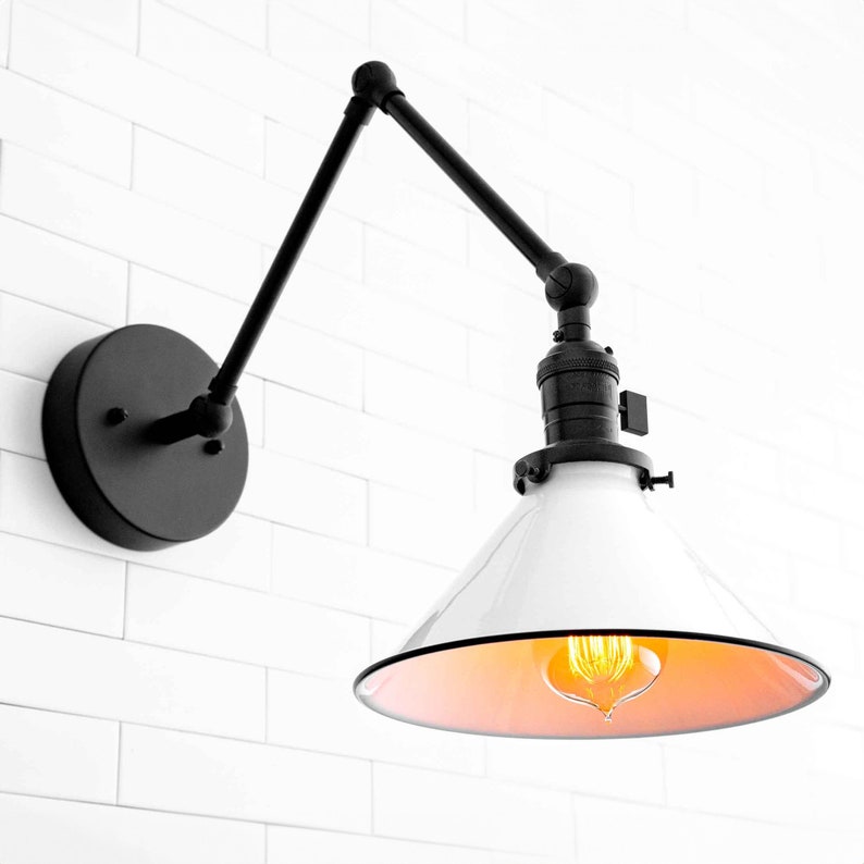 Modern Farmhouse Wall Sconce Wall Light Fixture Adjustable Sconce With Switch Model No. 3861 image 1