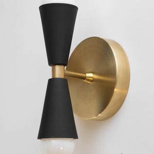 Cone Sconce - Antique Brass Light - Wall Sconce - Light Fixture - Bathroom Lighting - Hallway Lighting - Model No. 4717 image 4