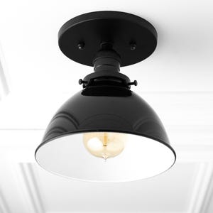 Black Ceiling Light - Rustic Lighting - Flush Mount Light - Farmhouse Decor - Ceiling Light Fixture - Edison Bulb Light - Model No. 7538 image 5