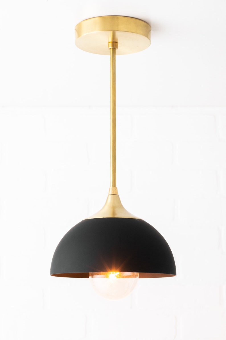 Brass Pedant Ceiling Lamp Fixture Mid Century Lighting - Etsy