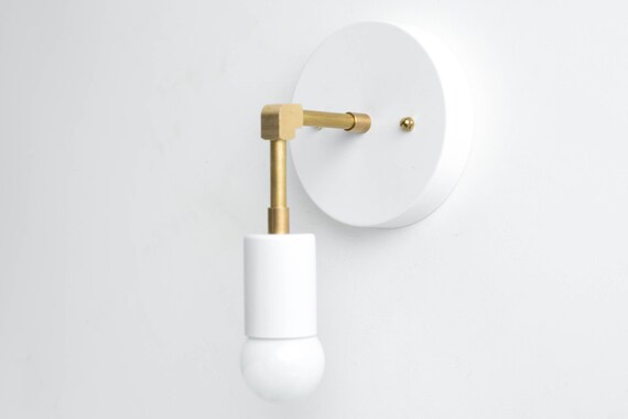 Modern white sale wall sconce