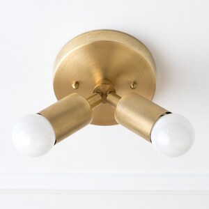 Modern Ceiling Lamp - Minimalist Light - Flush Fixture - Gold Brass Light - Mid Century Lighting - Model No. 6617 Bild 5