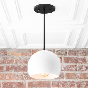 White Pendant Light - Pendant Lighting - Hanging Light - Modern Pendant - Kitchen Lighting - Kitchen Island - Model No. 3822