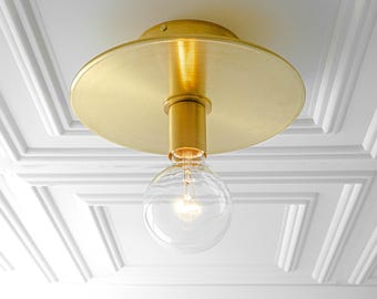 Ceiling Light - Brass Backsplash - Brass Ceiling Light - Modern Lighting - Lighting - Ceiling Fixture - Lighting Fixtures - Model No. 7746