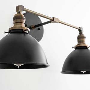 Matte Black Bucket Shade - Vanity Lighting - Bathroom Lighting - Bathroom Sconce - Wall Sconce - Unique Lighting - Model No. 3370 image 7