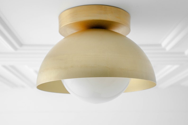 Ceiling Fixture Multiple Finish Options Opal Globe Light Modern Light Fixture Ceiling Lighting Ceiling Light Model No. 2375 image 8