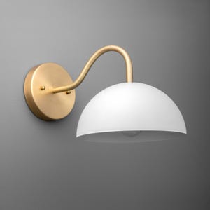 Sconce Light-Brass Wall Sconce-Modern Wall Light-Dome Wall Lamp - Model No. 6678 zdjęcie 3