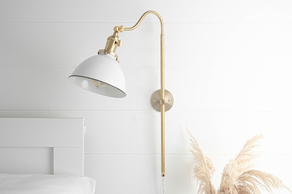 Modern Wall Sconce Plug in Wall Sconce Swivel Lighting Bedside