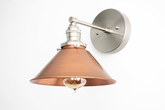 Antique copper wall sconce deals
