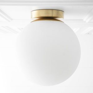 10 Inch Frosted White Globe - Glass Ceiling Light - Flush Mount Light - Modern Lighting - Light Fixture - Model No. 2910