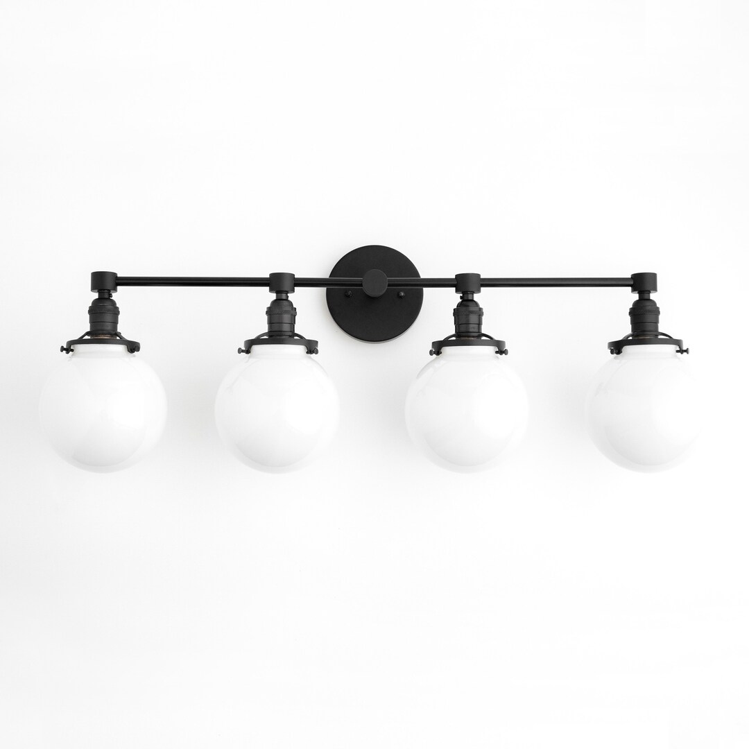 Opal Globe Vanity Light Vanity Lighting Modern Lighting Industrial