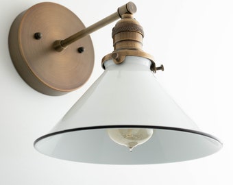 Antique Brass Sconce - Multiple Finish Options - Lighting Fixture - Wall Sconce - Modern Lighting - Farmhouse Lighting - Model No. 0577