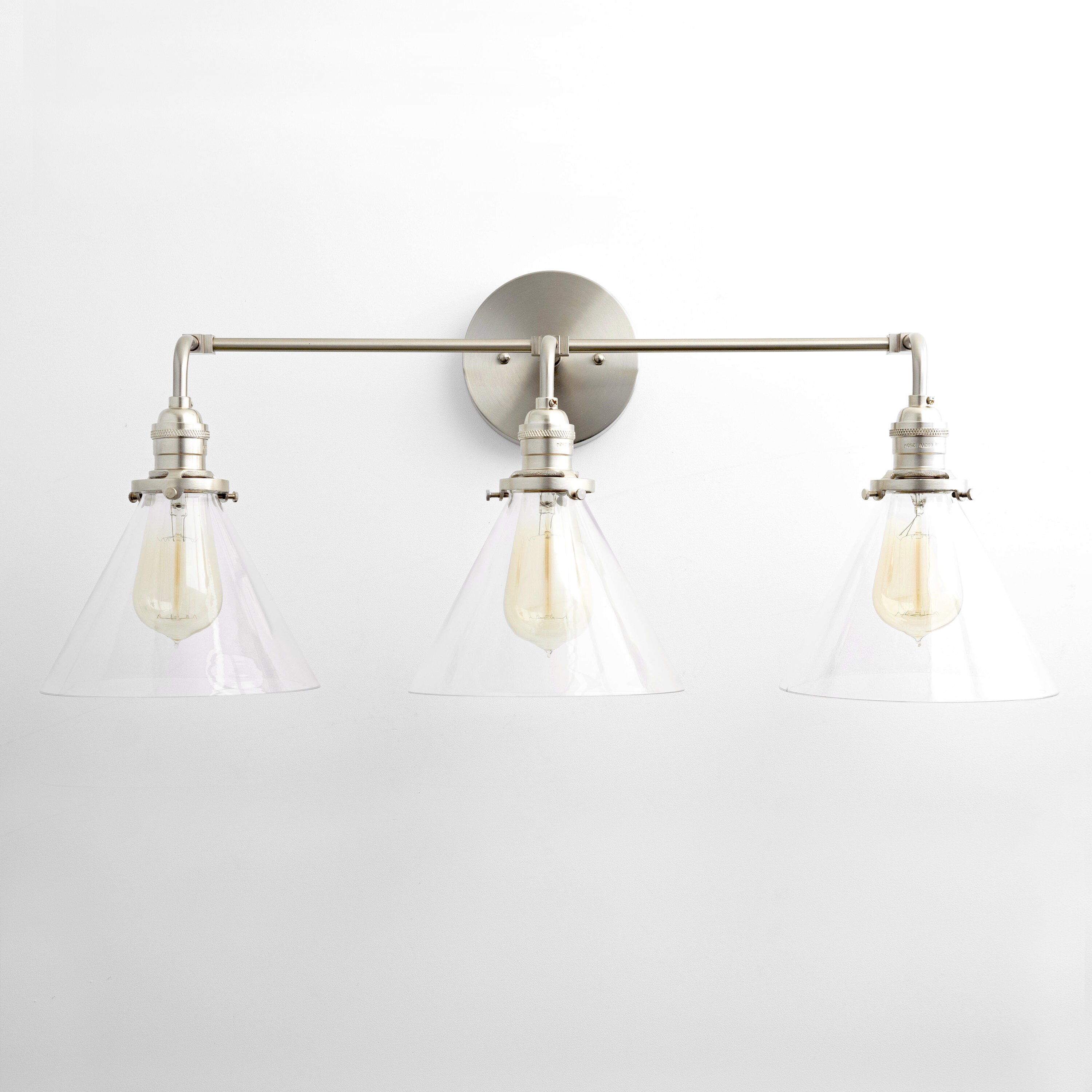 Brushed nickel bath light deals