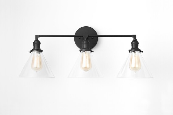 3 light bathroom fixture black deals