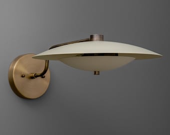 Sconce Light-Brass Wall Sconce-Mid Century Lamp-Modern Wall Light - Model No. 1581