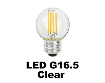 4 Watt -  380 Lumens - LED G16.5 Clear Light Bulb