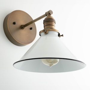 Antique Brass Sconce - Multiple Finish Options - Lighting Fixture - Wall Sconce - Modern Lighting - Farmhouse Lighting - Model No. 0577