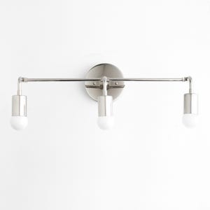 Mid Century Modern - 3 Bulb Vanity Light - Minimalist Vanity - Light Fixture - Bathroom Lighting - Wall Light - Model No. 6866
