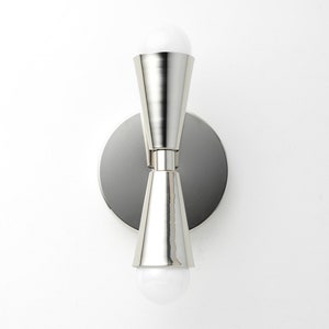 Sconce Lighting Cone Wall Sconce Polished Nickel Simple Modern Sconce Light Fixture Model No. 4717 Polished Nickel