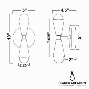 Cone Sconce - Antique Brass Light - Wall Sconce - Light Fixture - Bathroom Lighting - Hallway Lighting - Model No. 4717 image 11