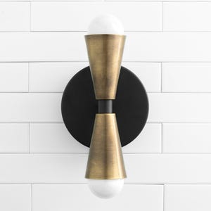 Cone Sconce - Antique Brass Light - Wall Sconce - Light Fixture - Bathroom Lighting - Hallway Lighting - Model No. 4717 image 1