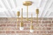 Geometric Chandelier - Gold Ceiling Light - Geometric Fixture - Mid Century Modern Lamp - Semi Flush Fixture - Model No. 1929 