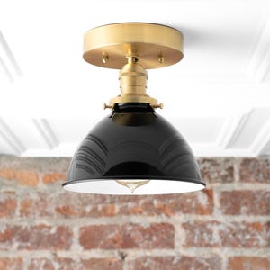 Black Ceiling Light - Rustic Lighting - Flush Mount Light - Farmhouse Decor - Ceiling Light Fixture - Edison Bulb Light - Model No. 7538 image 6